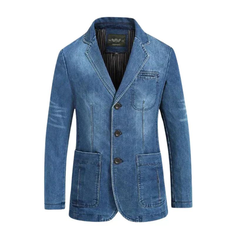 Chaqueta Blazer Moderna Lavada Para Hombre | Bolsillos Delanteros - Imagen 7