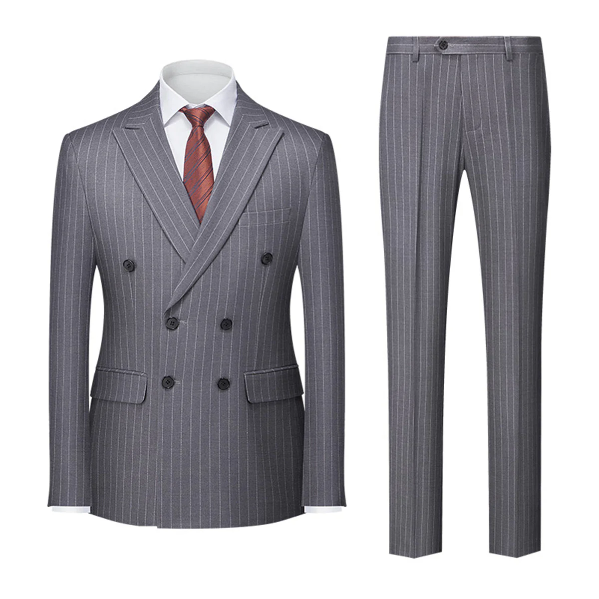 Traje de invitado de boda entallado con doble botonadura para hombre | 2 piezas - Imagen 2