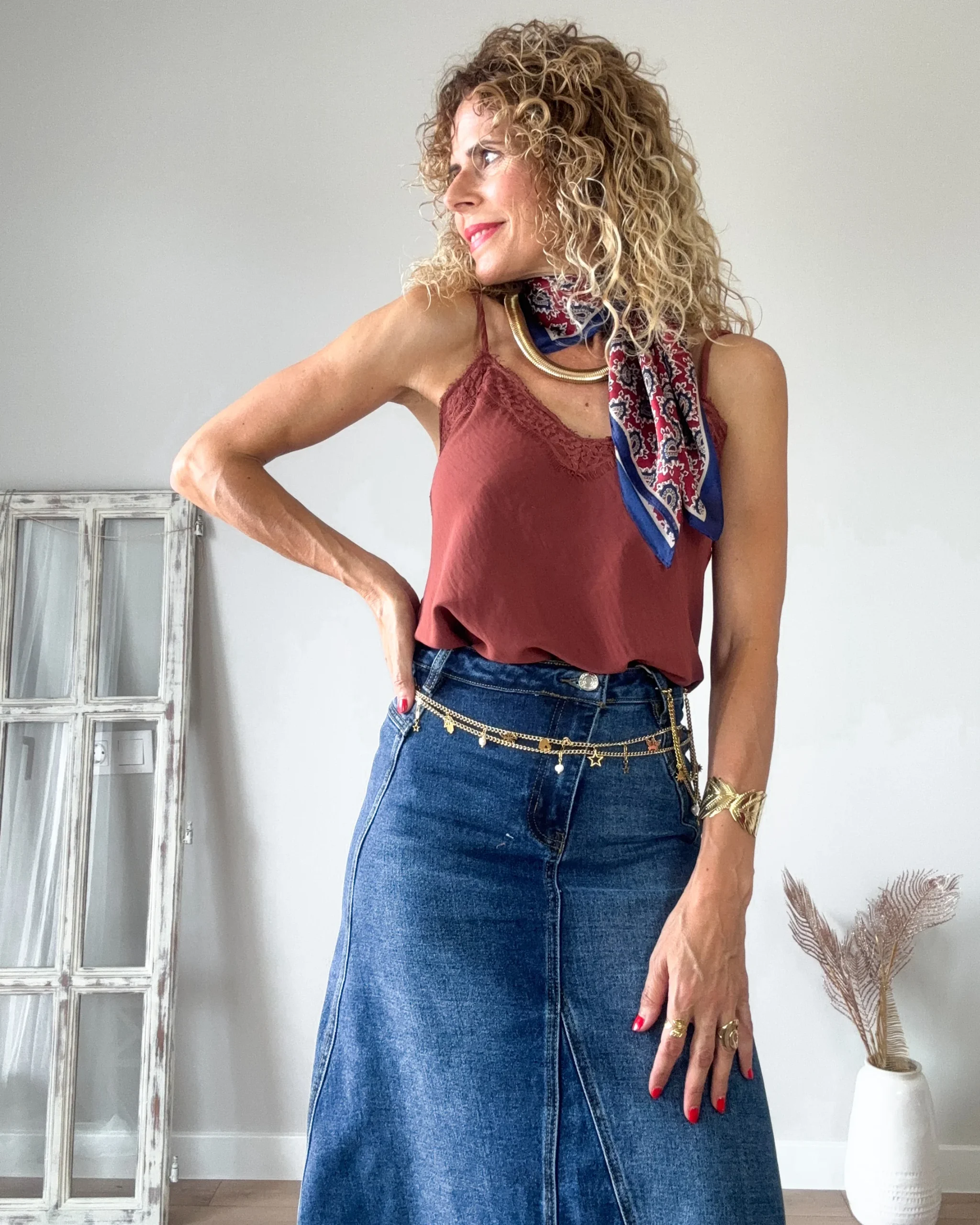 Falda denim corte - Imagen 6