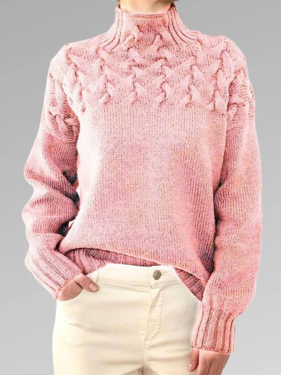 Jersey De Invierno Cálido De Punto Para Mujer | Mangas Acanaladas - Imagen 3