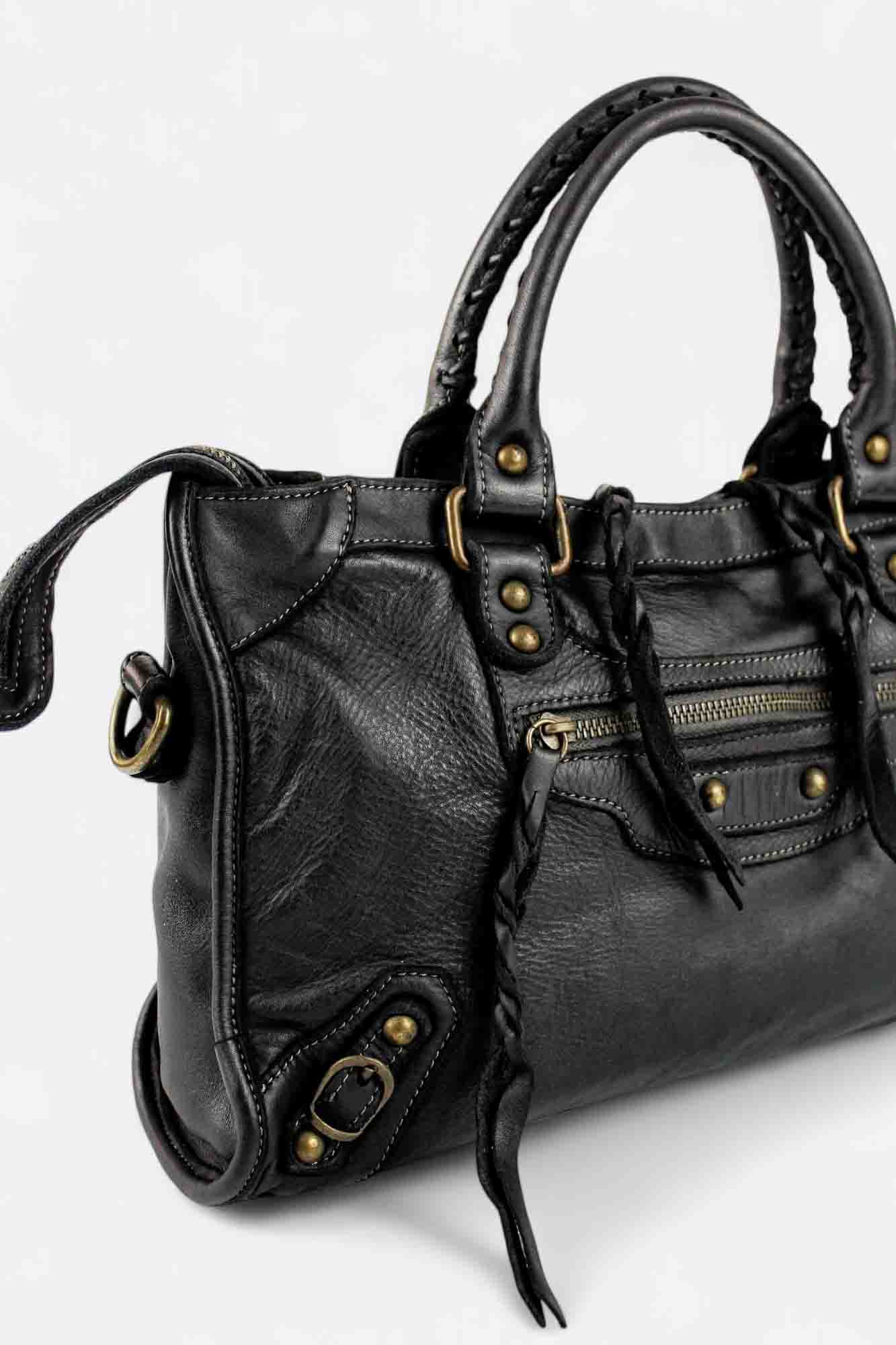 Bolso City de Piel Bob – Negro - Imagen 4