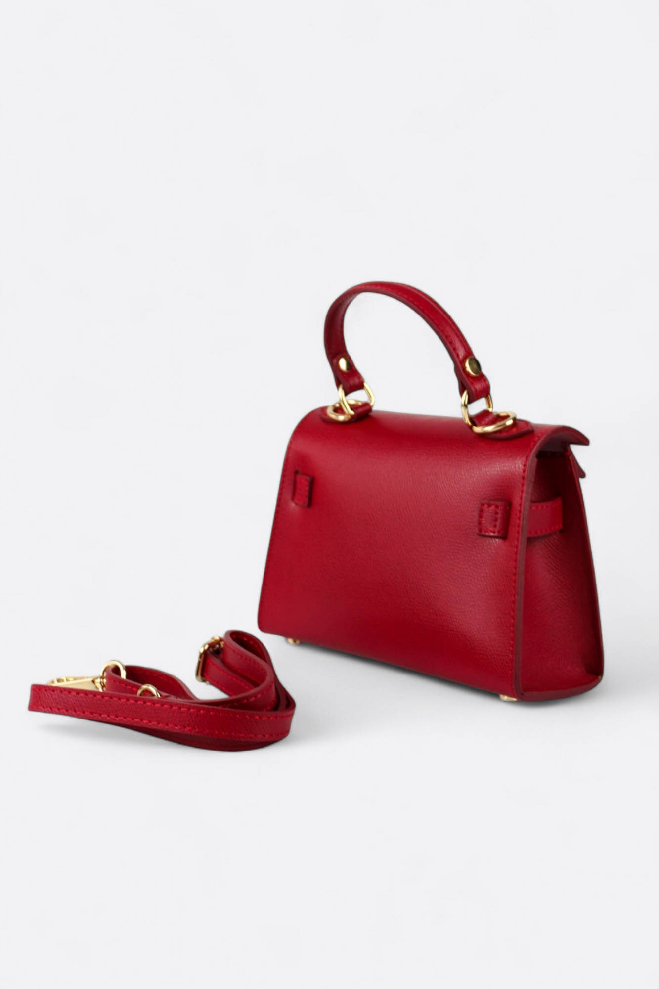 Bolso KL Mini Piel Saffiano – Rojo - Imagen 6
