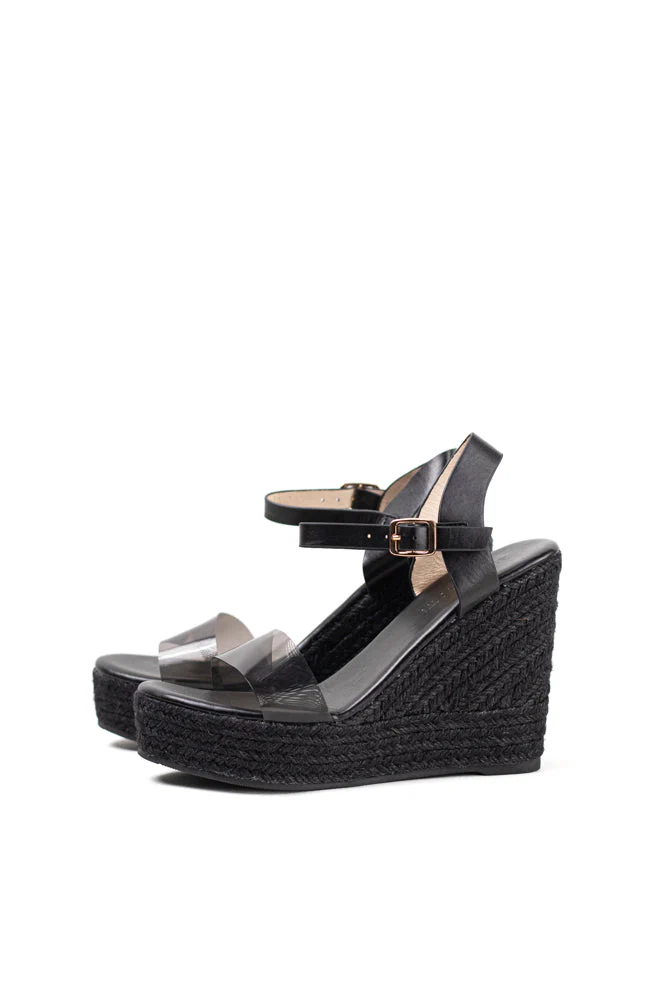 Sandalias mujer cuñas altas con plataforma de espartos con plantilla acolchada - Imagen 7