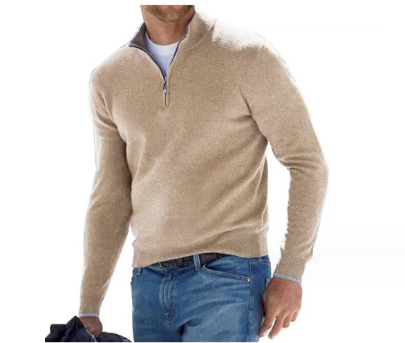 Jersey De Punto Con Media Cremallera Para Hombre | Mangas Largas - Imagen 5