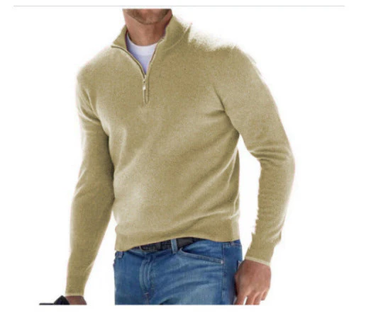 Jersey De Punto Con Media Cremallera Para Hombre | Mangas Largas - Imagen 6