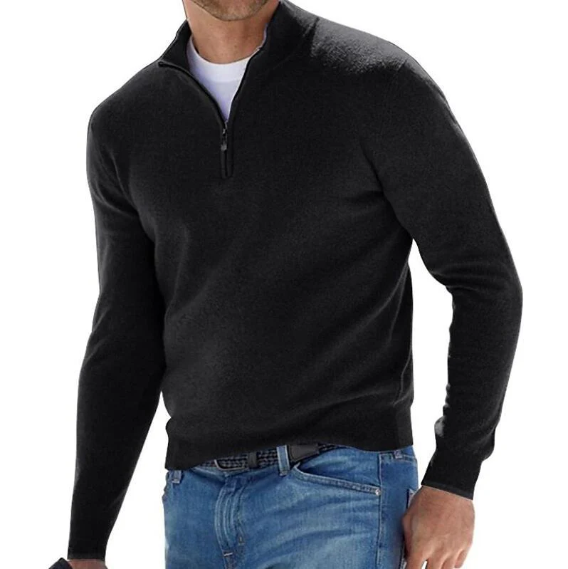 Jersey De Punto Con Media Cremallera Para Hombre | Mangas Largas - Imagen 2
