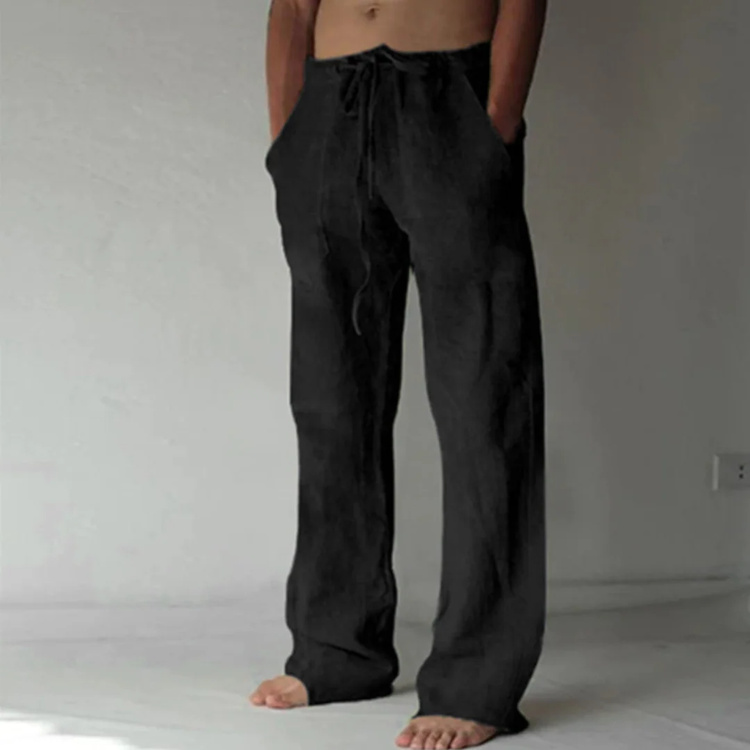 Pantalones Casuales De Pierna Recta Para Hombre | Cordón - Imagen 4