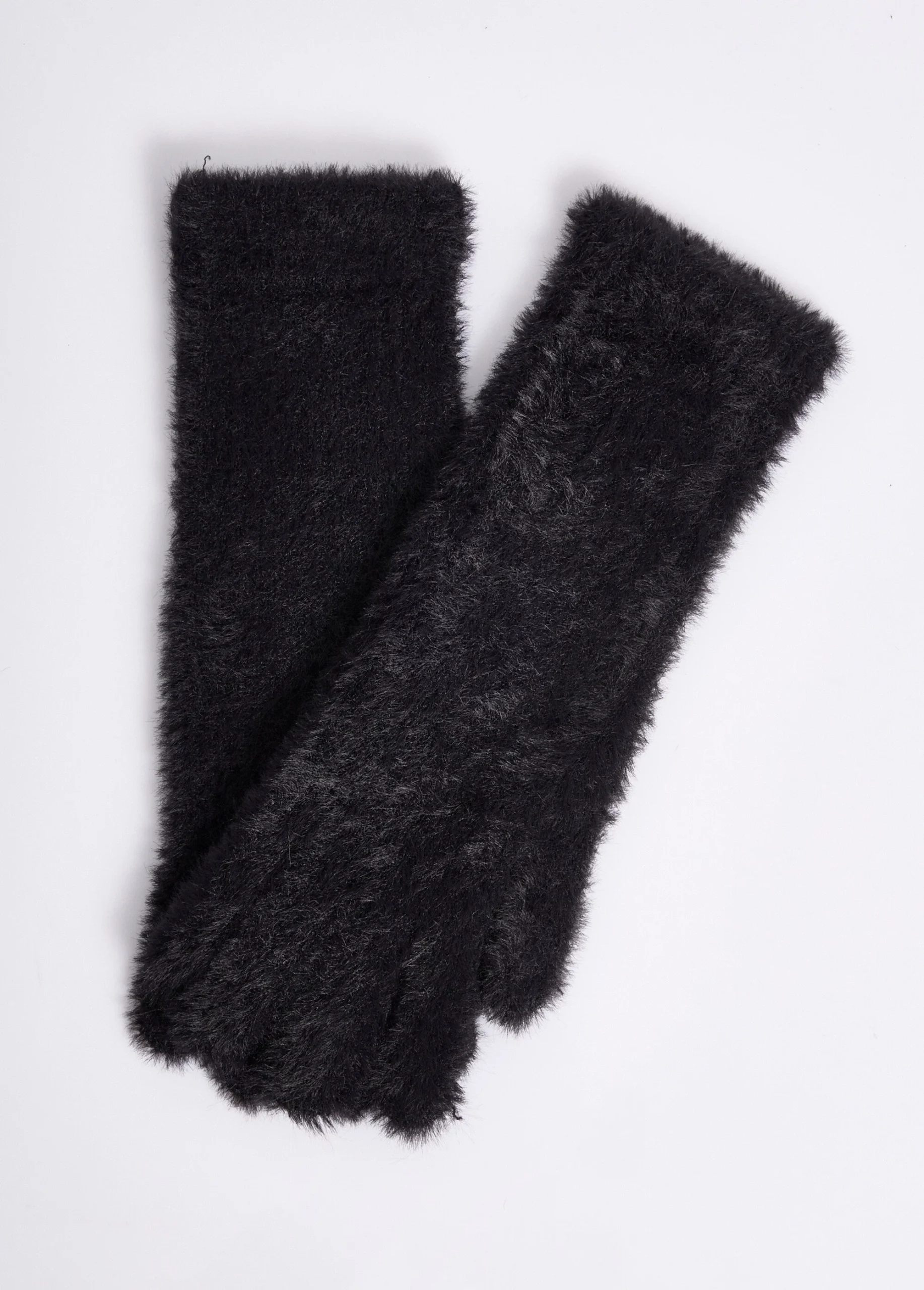 Guantes de punto peludos y cálidos