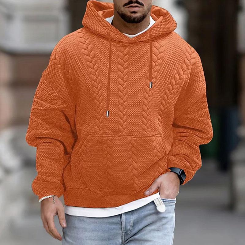 Sudadera Con Capucha De Punto Para Hombre Con Bolsillo Canguro | Cálida - Imagen 4