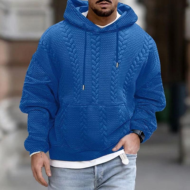 Sudadera Con Capucha De Punto Para Hombre Con Bolsillo Canguro | Cálida - Imagen 3