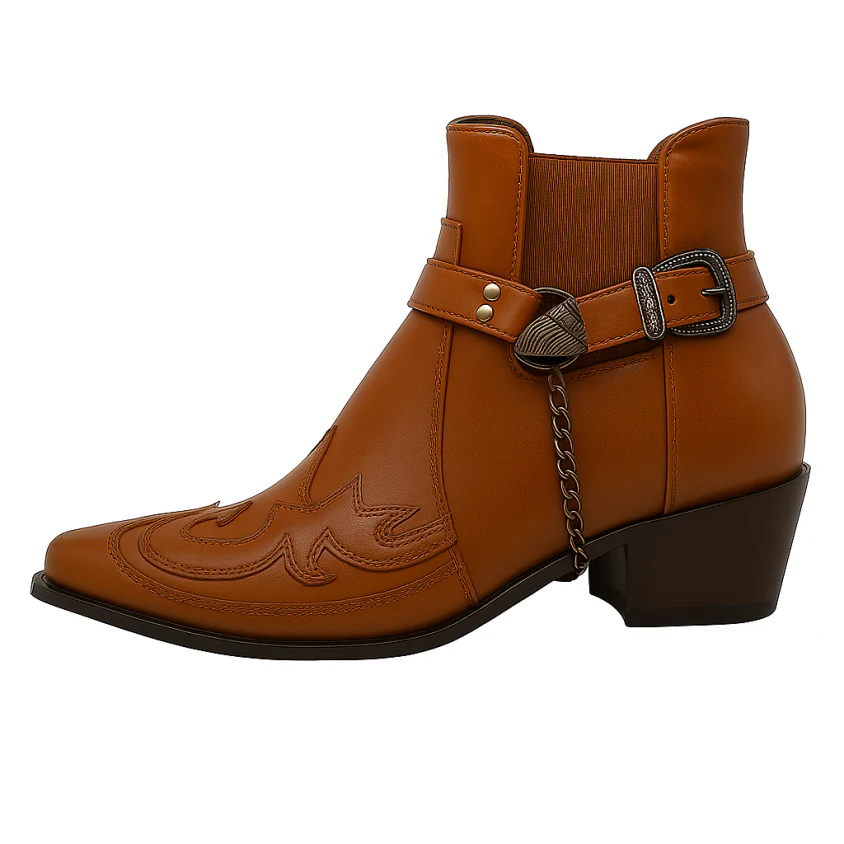 Botas Vaqueras De Hombre Hasta El Tobillo | Hebilla - Imagen 2