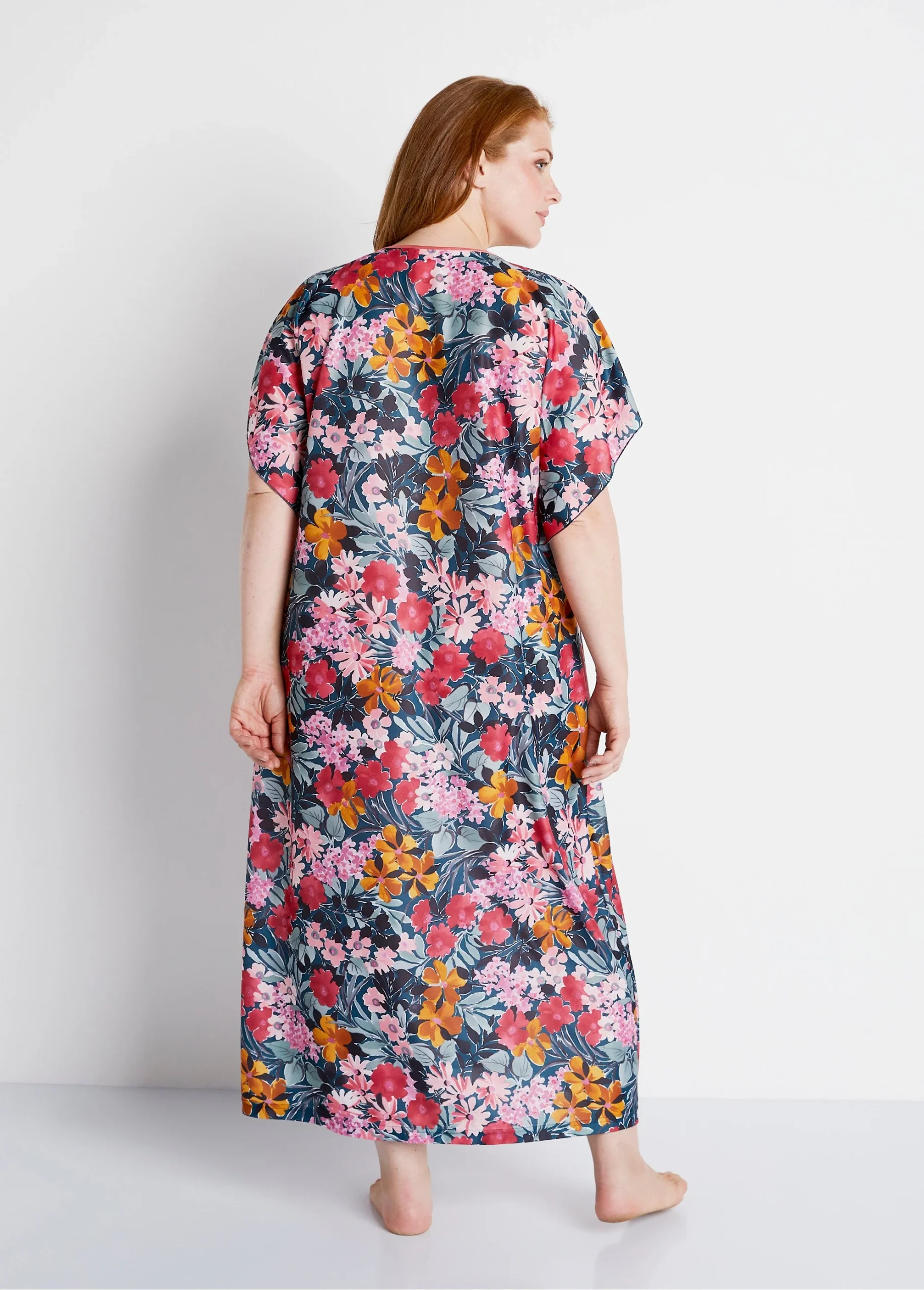 Vestido de azafata punto raso estampado - Imagen 6