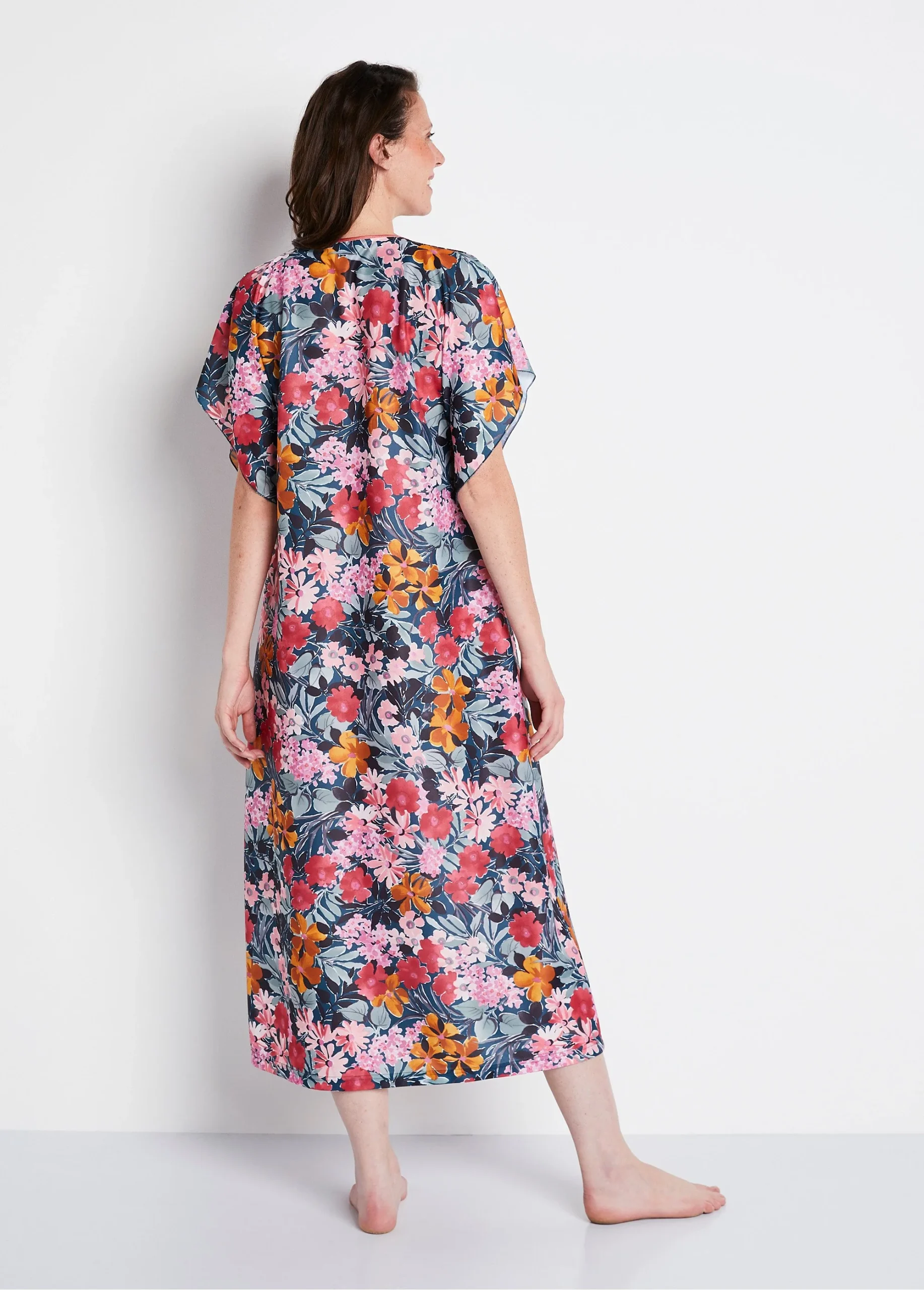 Vestido de azafata punto raso estampado - Imagen 2